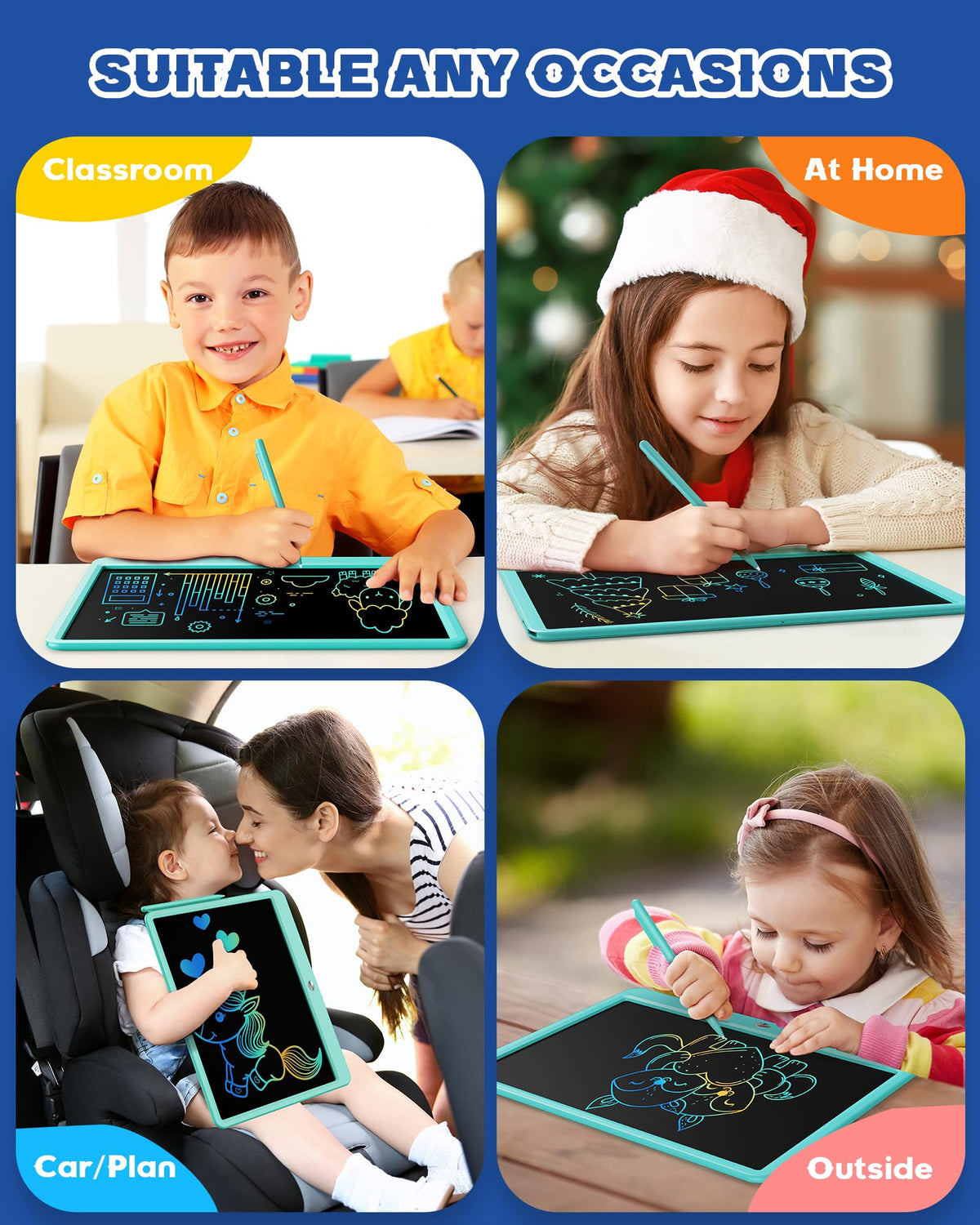 Bravokids round-corner shell withstands drops during travel and play.