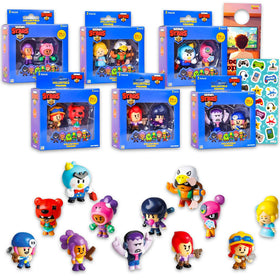 BRAWL STARS mini figures cupcake toppers set featuring assorted characters.