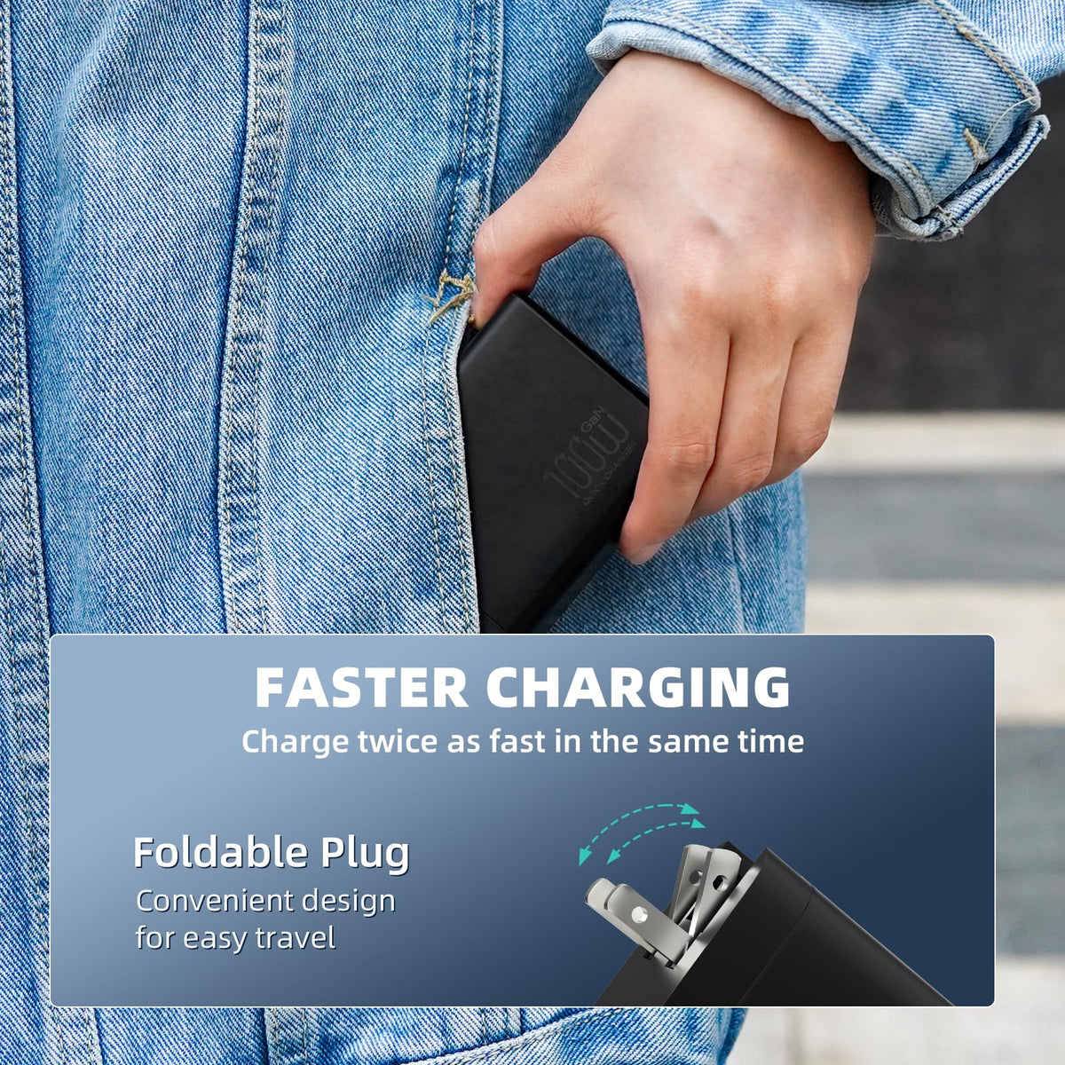 BRDRC compact charger in a bag ready on the go