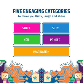 Five-category layout guides playful prompts in Hypothetically Fun.