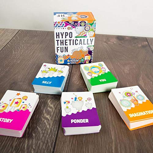Holiday gift-ready display of Hypothetically Fun suggests a thoughtful present.