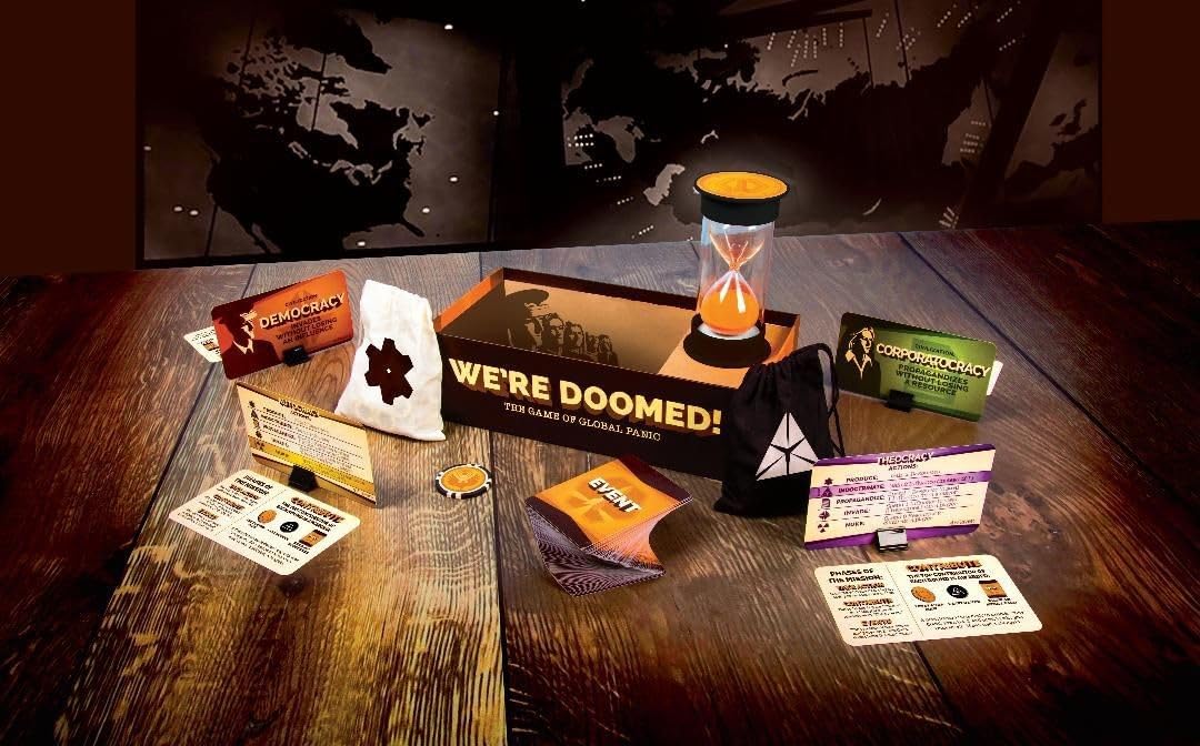 Breaking Games We're Doomed player negotiation highlights strategic alliances and dynamic turn-taking.