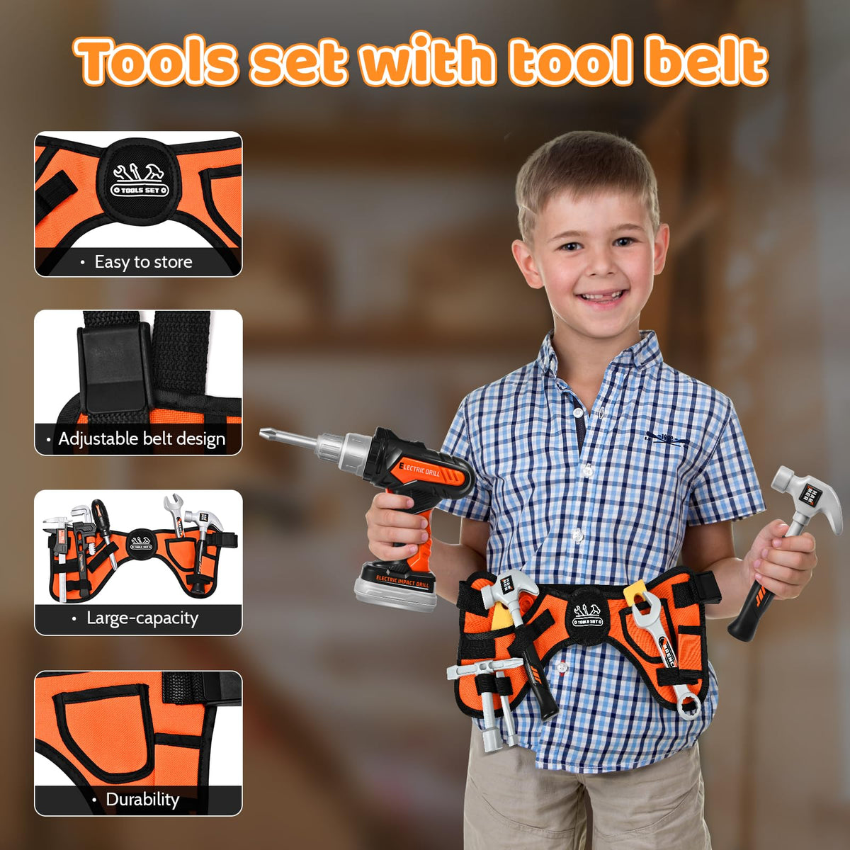 Breibowski battery powered drill for authentic pretend play