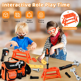 Breibowski tool set with soft rounded edges for safe play