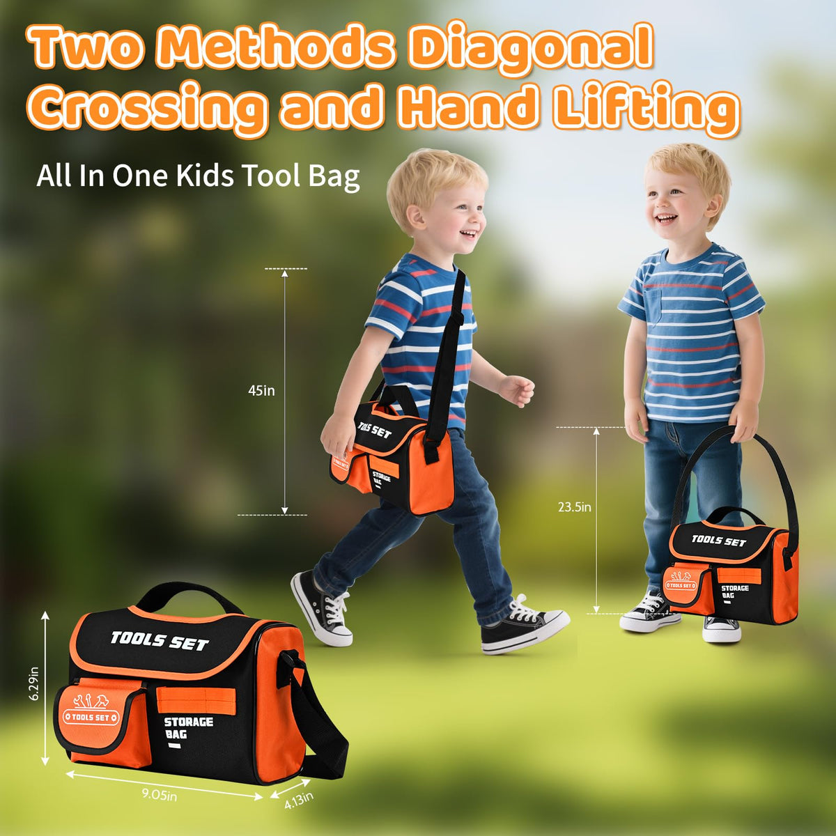 Breibowski premium kids tool set hand-eye coordination image highlights skills