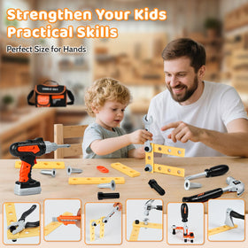 Breibowski premium kids tool set play tools image with C-clamp, axe, knife