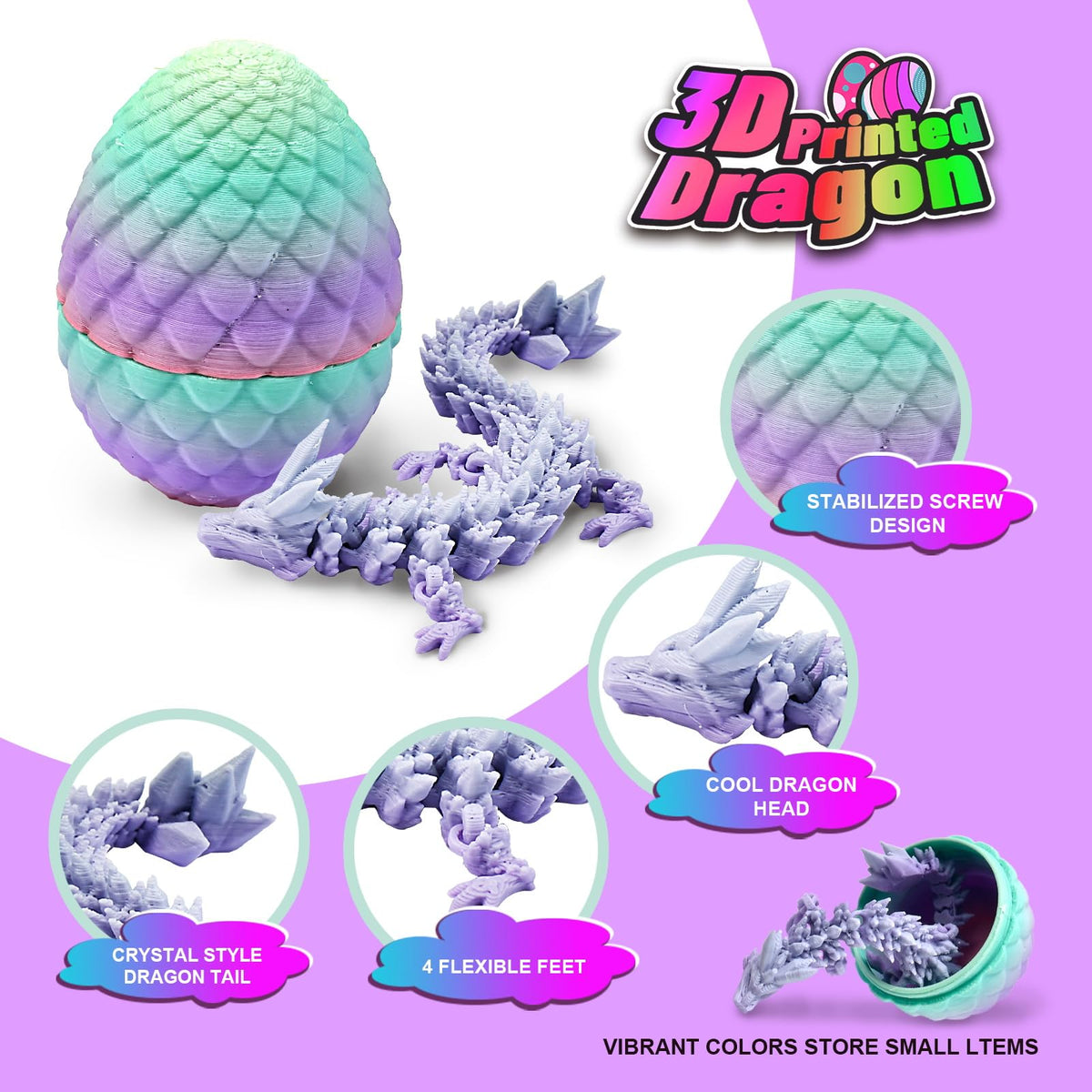 Breibowski rainbow-gradient dragon with seamless color transitions for mesmerizing visuals.