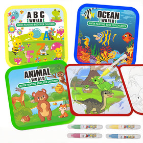 Bresdim Water Painting Book 4-Pack cover for mess-free toddler art adventures.