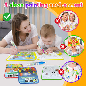 Bresdim water brushes included enable easy, refillable painting with no spills.