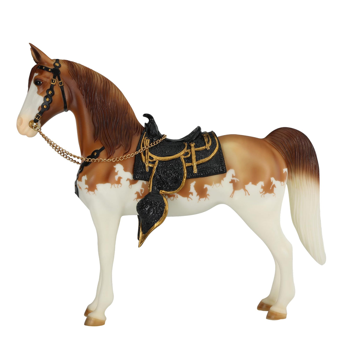 Breyer 75th Anniversary Western Horse front view, collectible display piece.