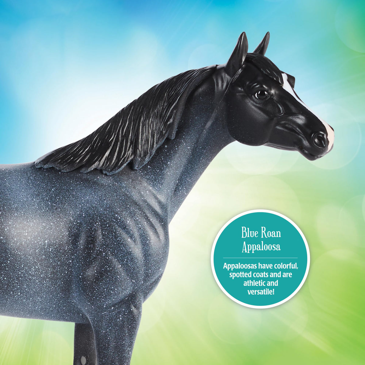 Breyer Blue Roan Appaloosa close-up showing lifelike sculpting and craftsmanship
