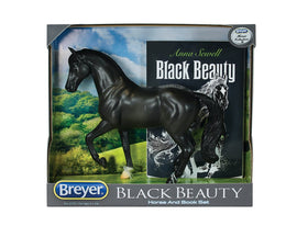 Breyer Classics Black Beauty 1:12 scale set shown with book and accessories for active play.