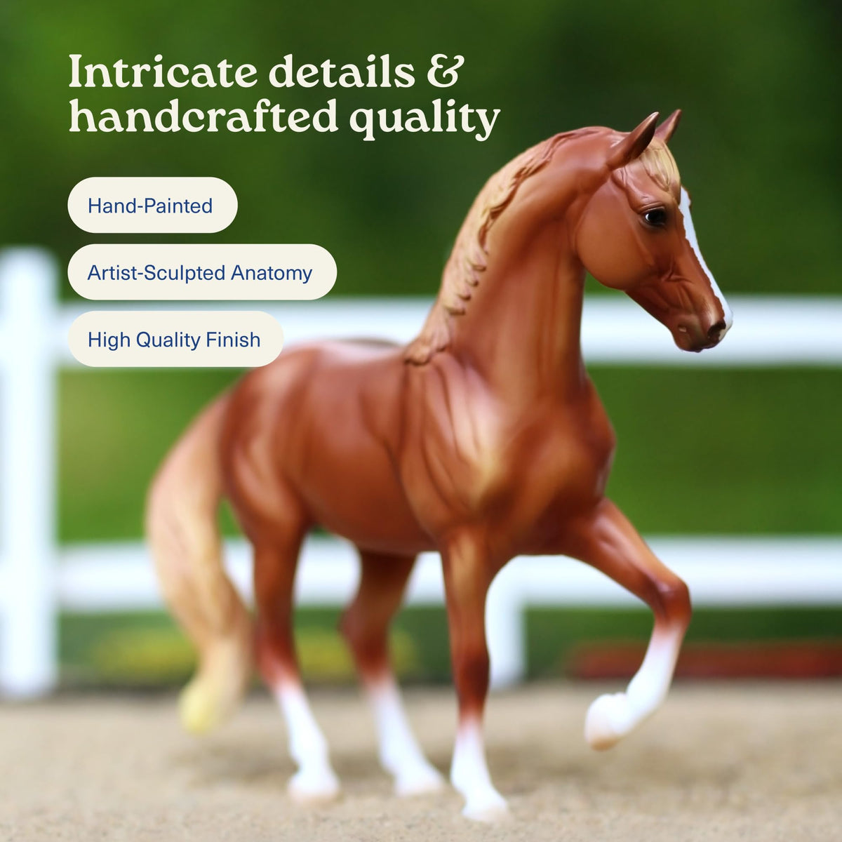 Breyer display-ready horse figurines enhance shelf presence.