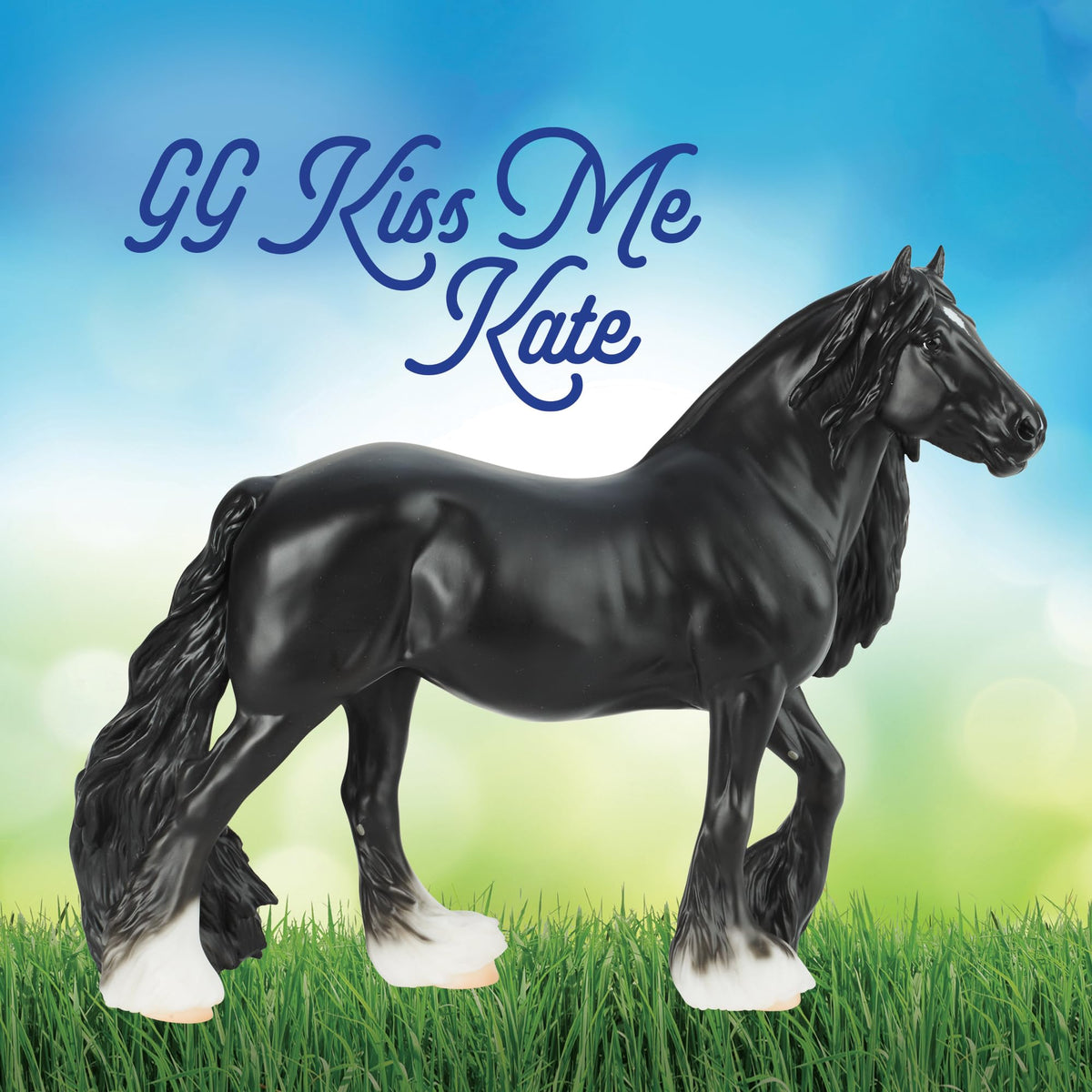 Breyer Kiss Me Kat B-TR-10717 black in-hand stance ideal for dioramas.