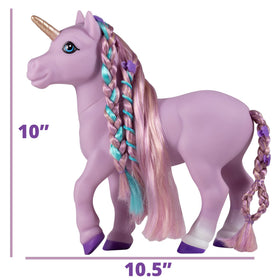 Breyer Mane Beauty Iris Unicorn purple mane designed for braiding fun