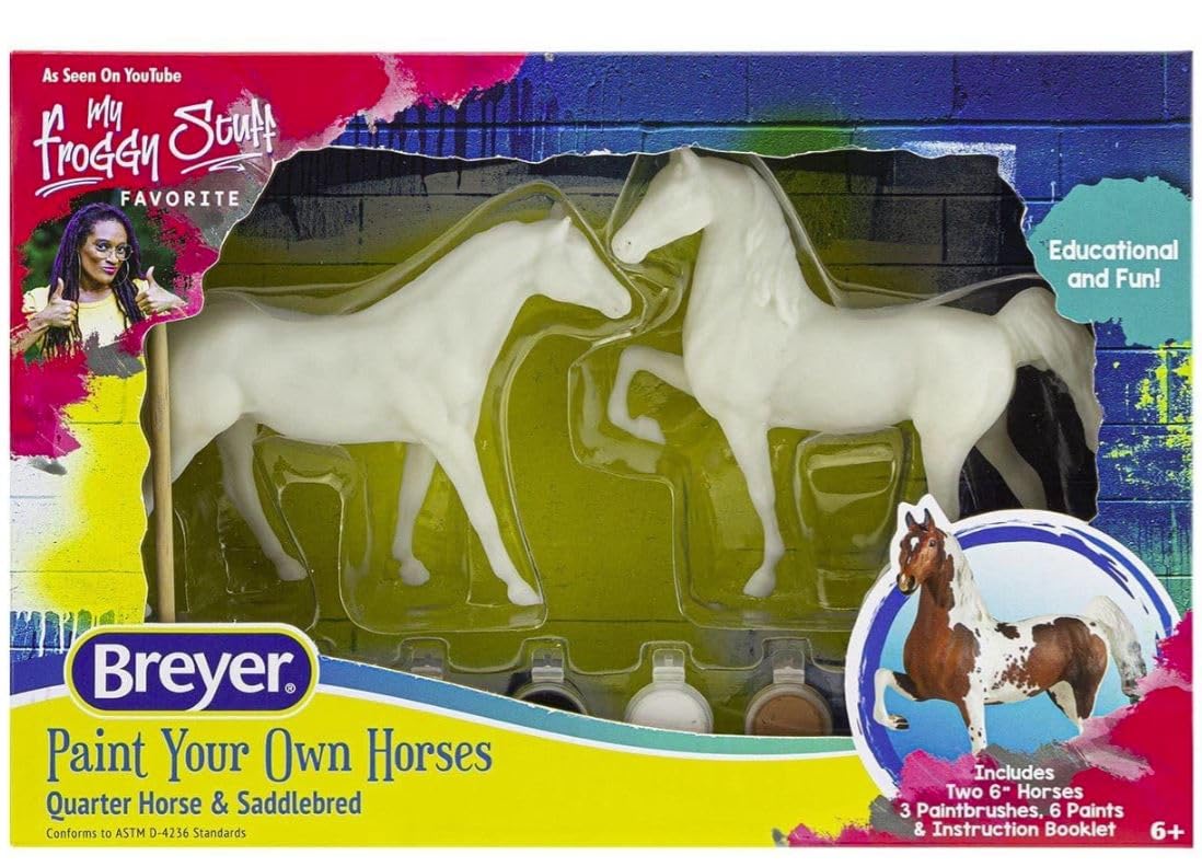 Breyer Paint Your Own Horse Saddlebred model ready for color practice
