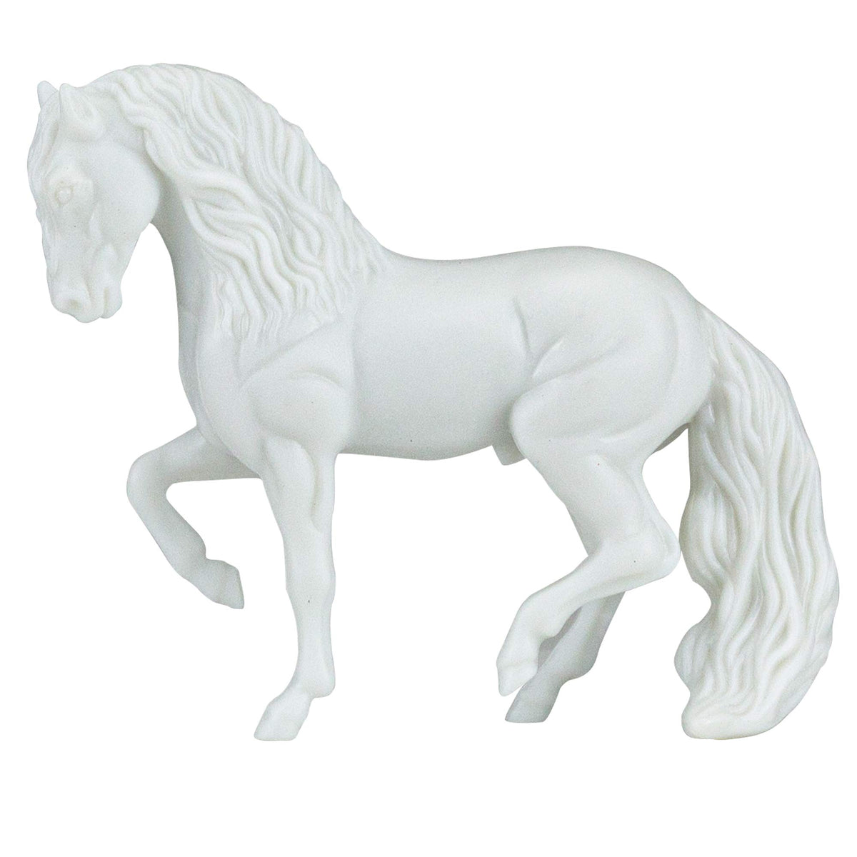 Breyer Stablemates Andalusian base coat ready for vibrant finishing