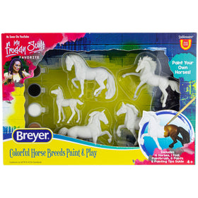 Breyer Stablemates five-breeds paint set for imaginative coloring and display-ready horses