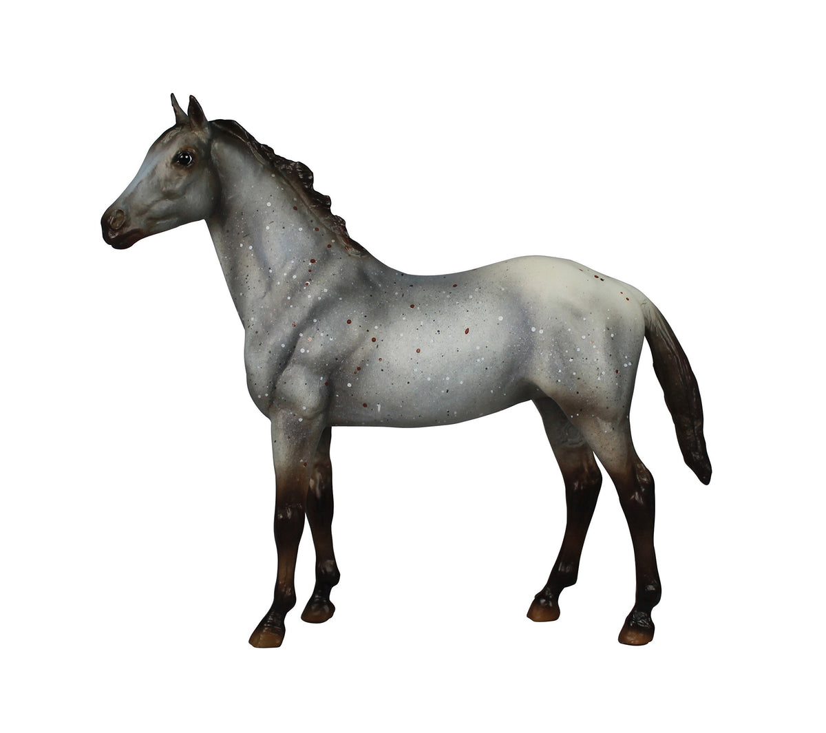 Breyer Wild Blue roan filly illustration sparks adventure and imaginative storytelling.