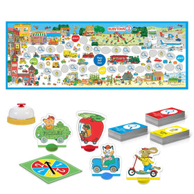 Briarpatch Busytown card flip showing the reveal mechanic to support memory.