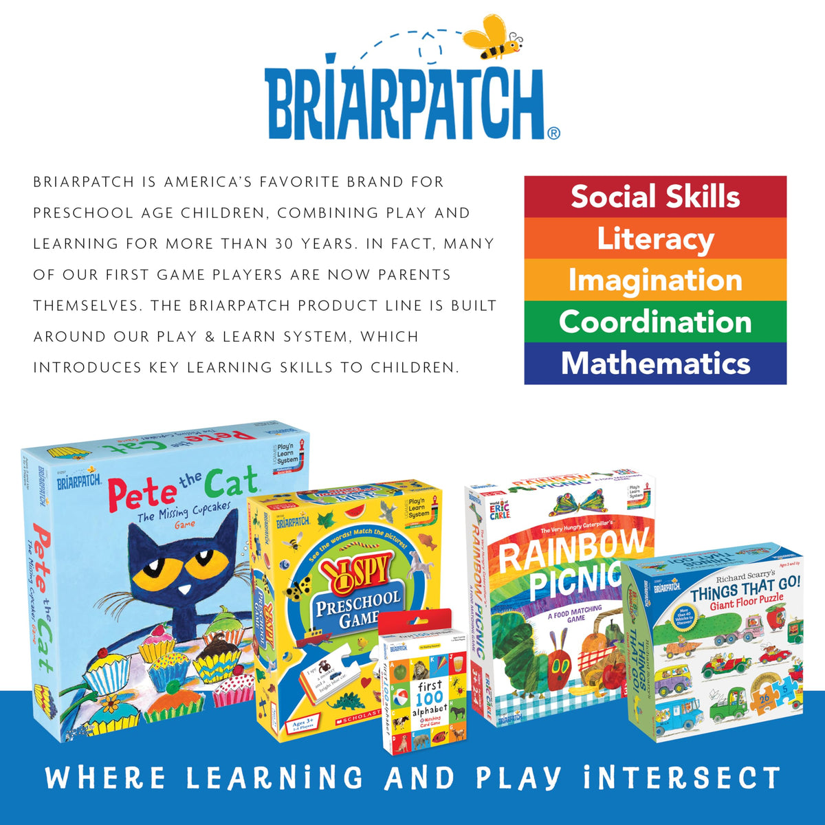 Briarpatch Busytown jumbo board enables floor play in large spaces.