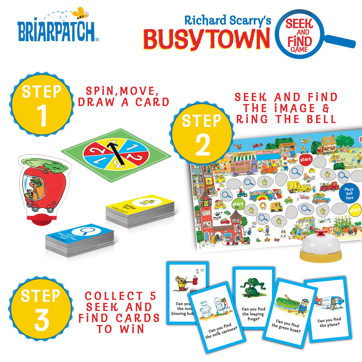 Briarpatch Busytown Lowly Worm appearance to engage kids and reinforce attention.