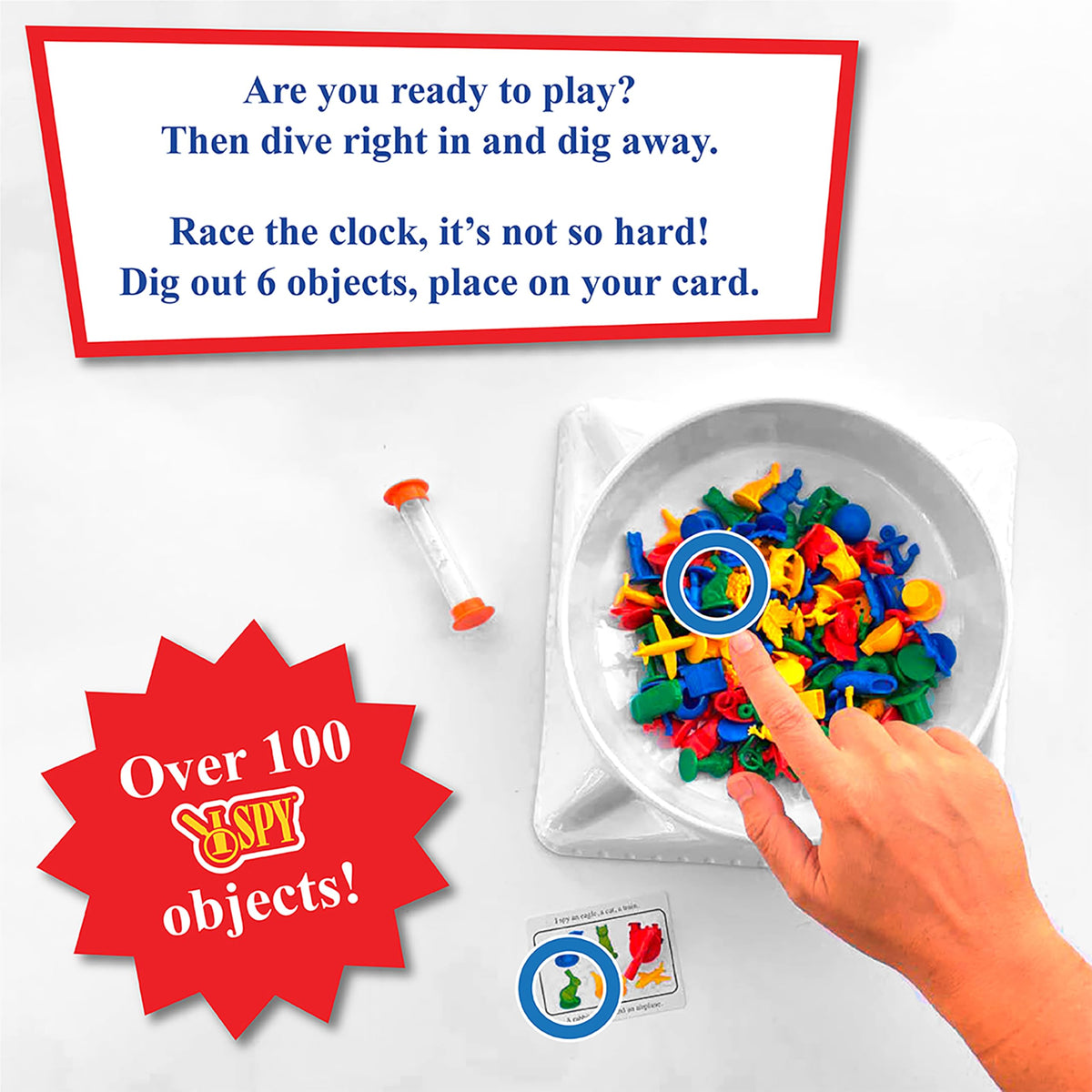 Briarpatch I Spy Dig In game play invites cooperative guessing and friendly competition for families.