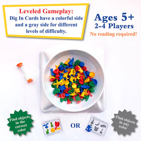 Briarpatch I Spy Dig In kids playing captures bright colors and excitement around the dig.