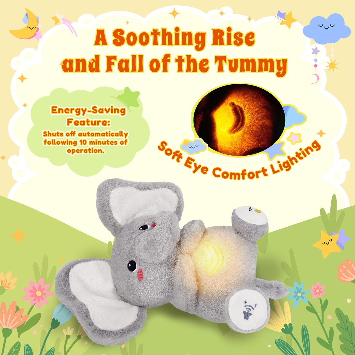 BRICHOEE breathing belly emits gentle glow to create a serene mood.
