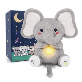 BRICHOEE breathing elephant with moving ears calms children at bedtime.