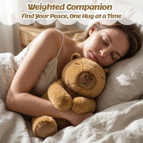 BRICHOEE Capybara weighted plush, beads distribution for even pressure and calm.