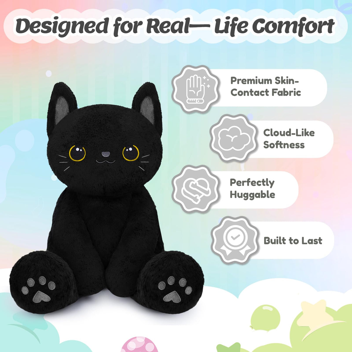 BRICHOEE high-density plush and reinforced stitching close-up