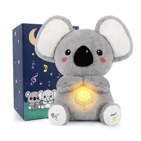 BRICHOEE koala breathing ears plush with moving ears for soothing bedtime cues.