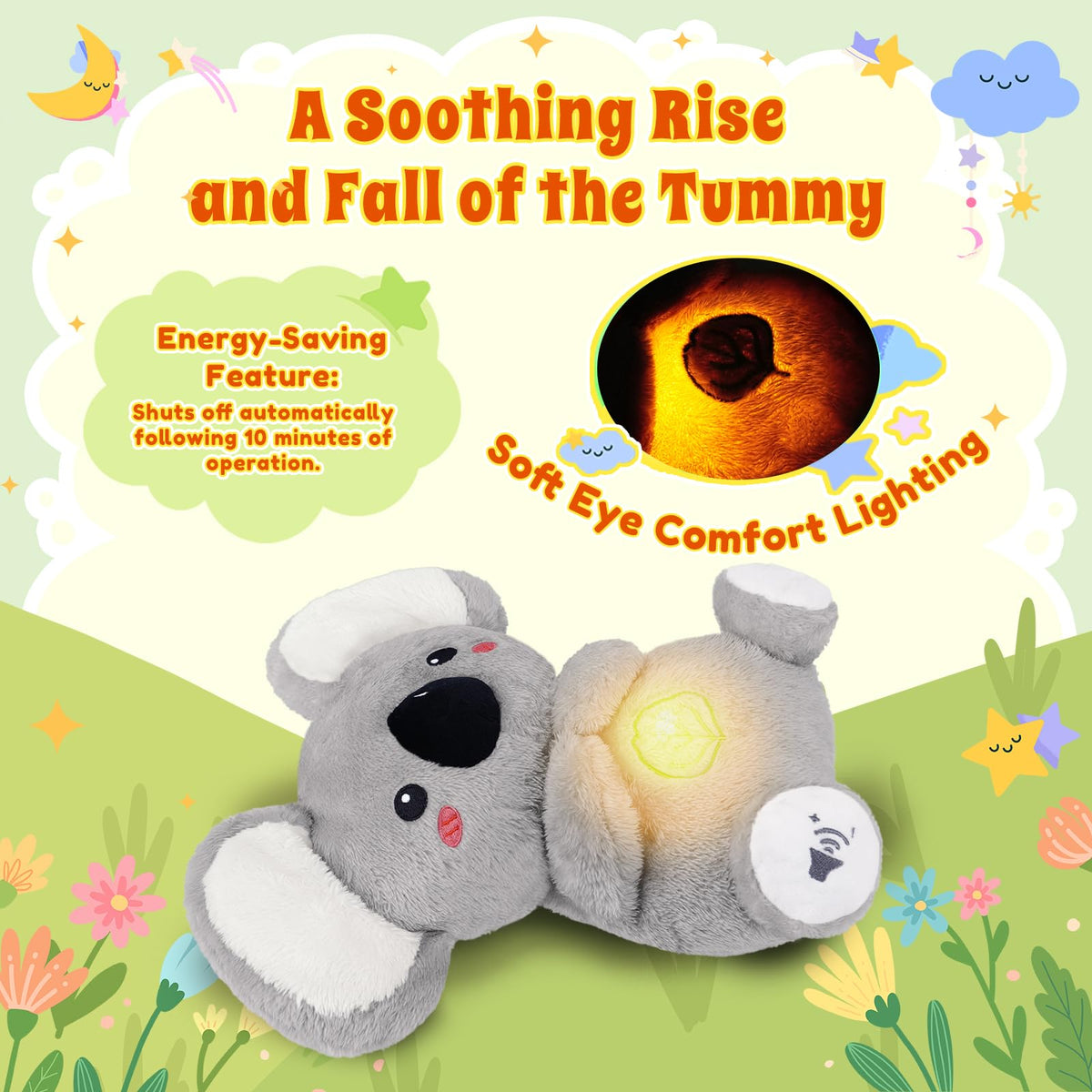 BRICHOEE koala soft plush fabric for cuddling comfort.
