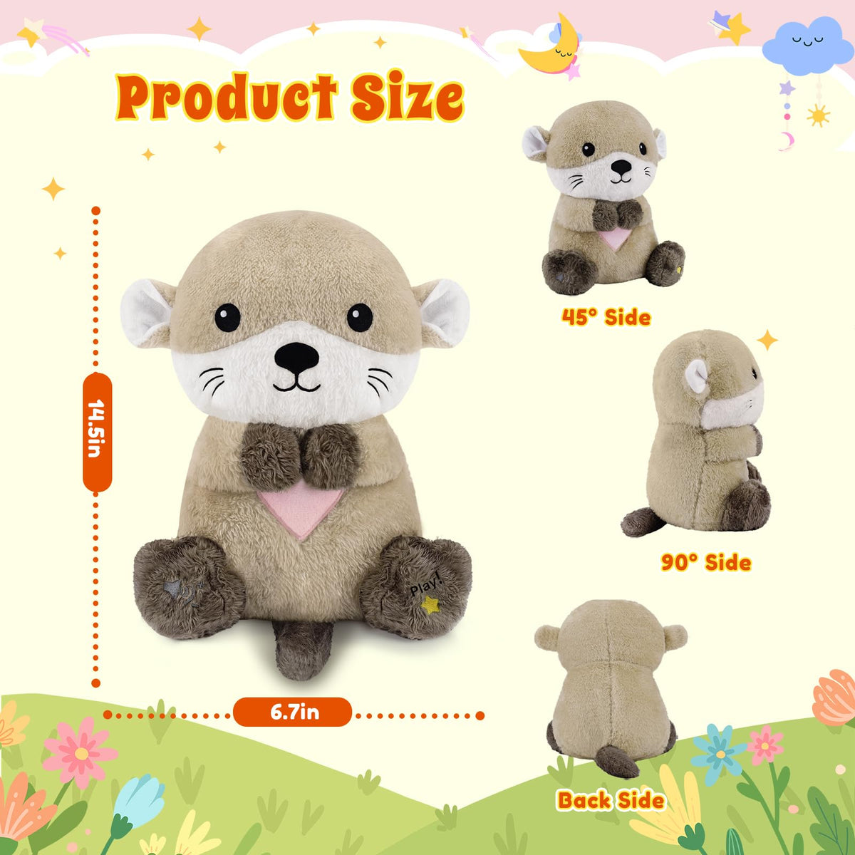 BRICHOEE otter plush fabric feels soft and cuddly.