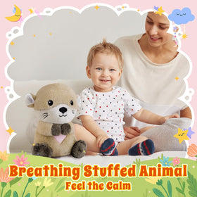 BRICHOEE otter emits soft glow from abdomen for cozy relaxation.