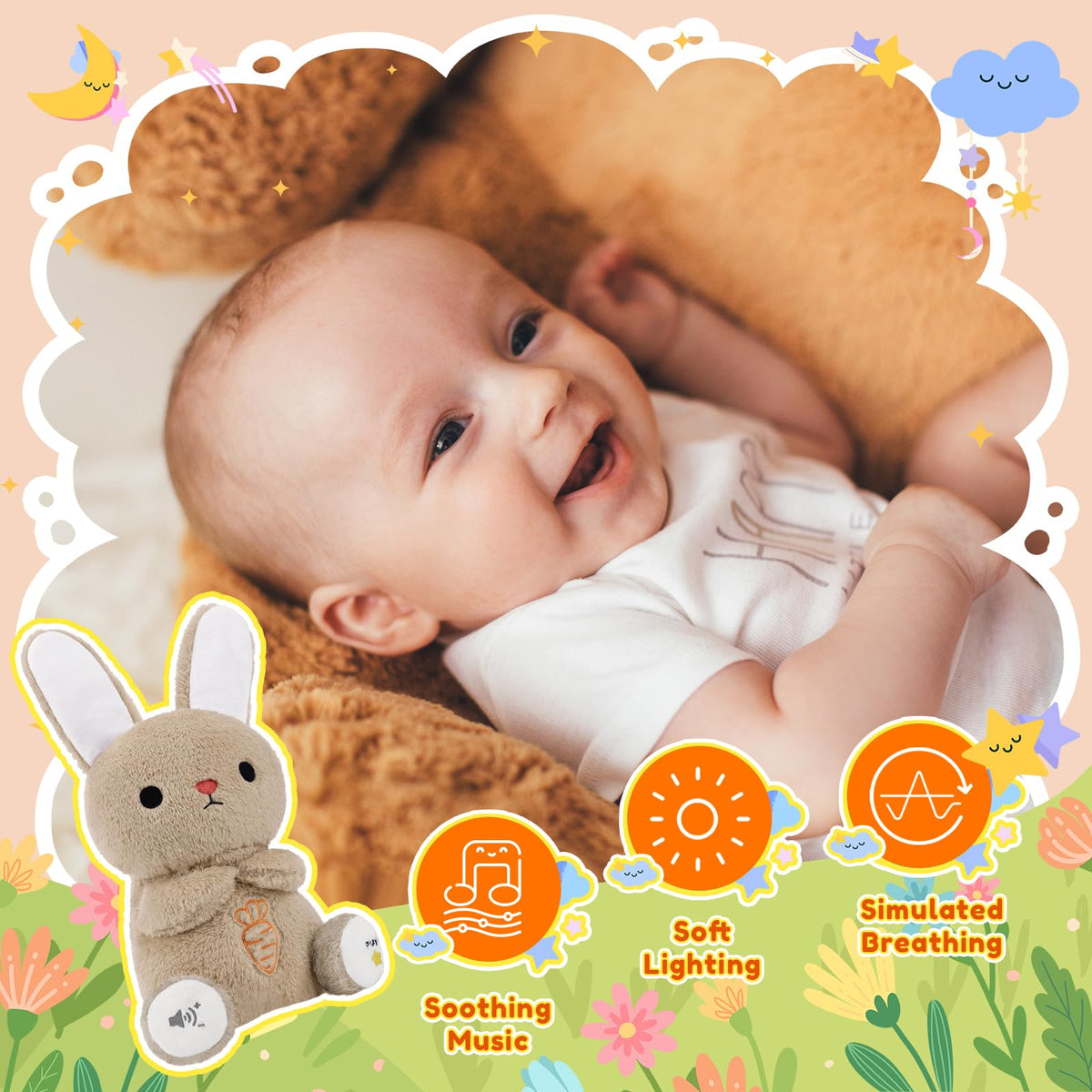 BRICHOEE soft-light abdomen glow creates a gentle night-time presence