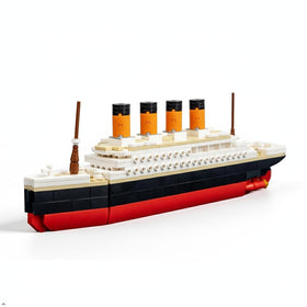 Brick Loot Titanic Building Set side-view shows compact size ideal for a desk display.