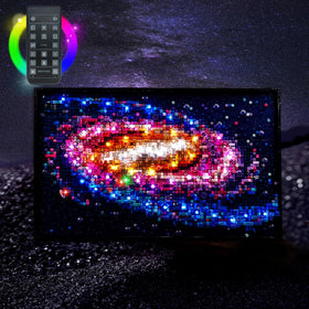 BrickBling display-ready lighting highlights LEGO Milky Way Galaxy for home or office