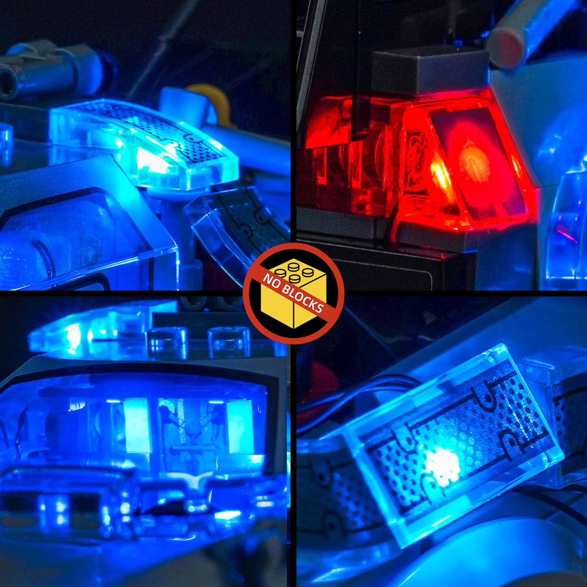 BrickBling LED light close-up copper wires shows durable build.