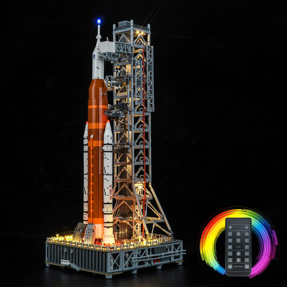 BrickBling LED light kit on LEGO 10341 model for vibrant display