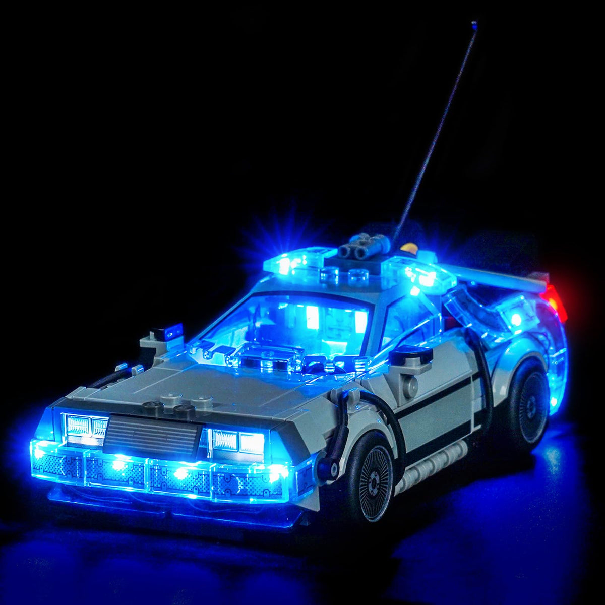 BrickBling Time Machine LED light for 77256 brightens the display and highlights key details.