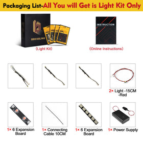 BrickBling LED light wiring concealment keeps wires hidden and preserved model appearance.
