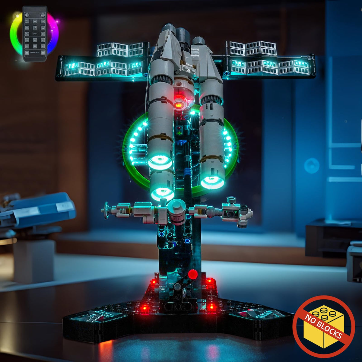 BrickBling LED kit for 11389 is display-ready and removable without model damage