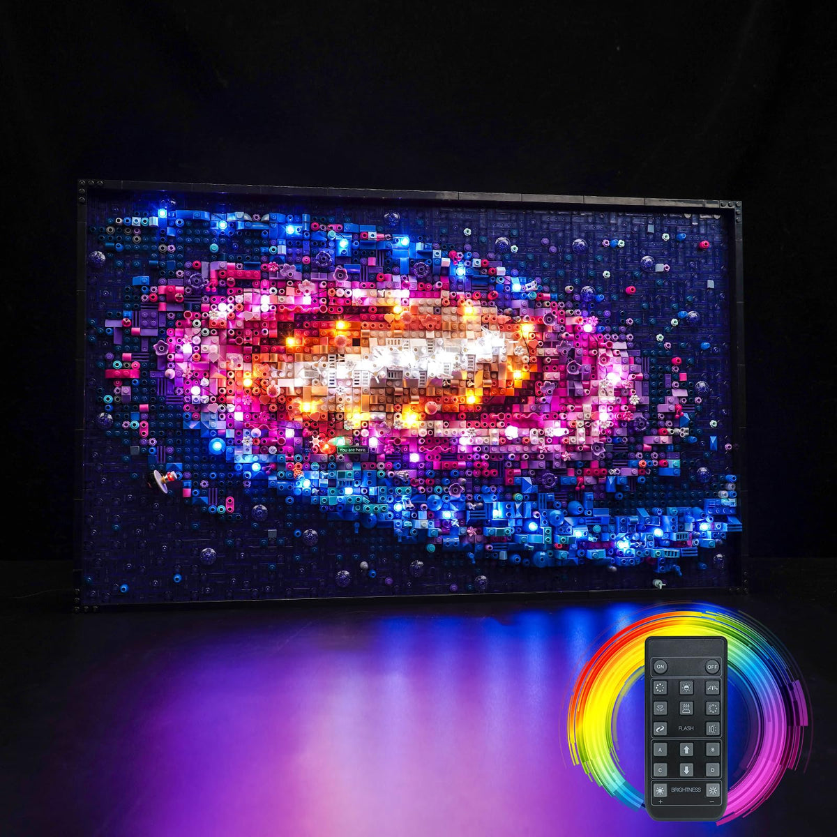 BrickBling LED Lights for Milky Way model illuminate fine details and boost display impact