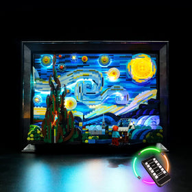 BrickBling light kit for Starry Night displays vibrant illumination without damaging bricks