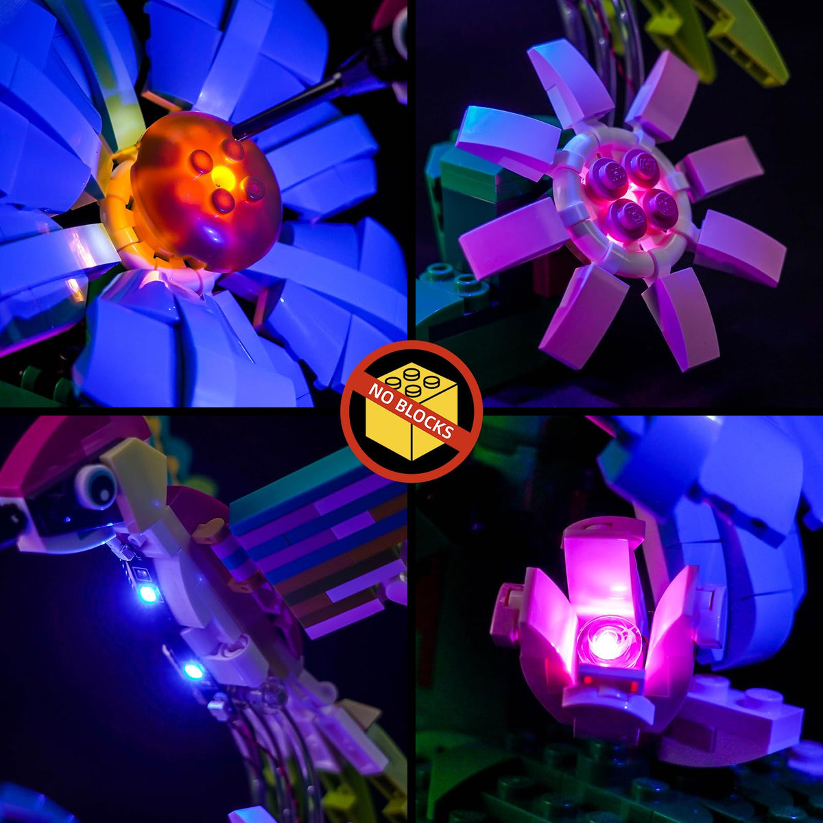 BrickBling USB power options for flexible lighting from any USB source.