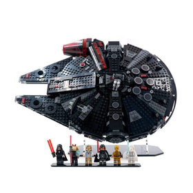 Brickcessories Dark Falcon stand angled display enhances the in-flight pose.
