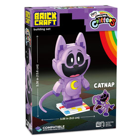 BrickCraft CatNap purple body design emphasizes iconic Poppy Playtime styling.