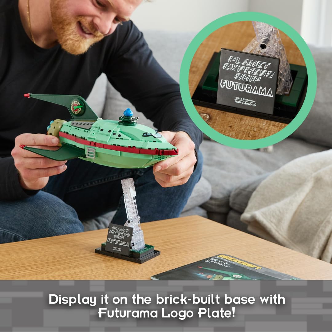 Brickcraft Futurama Planet Express Ship center wing logo for authentic branding